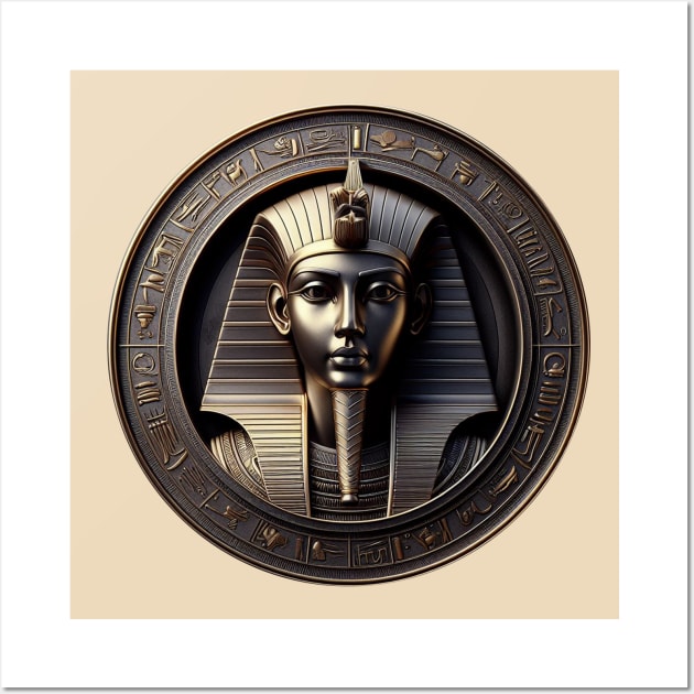 Pharaoh medallion Wall Art by Carlos M.R. Alves